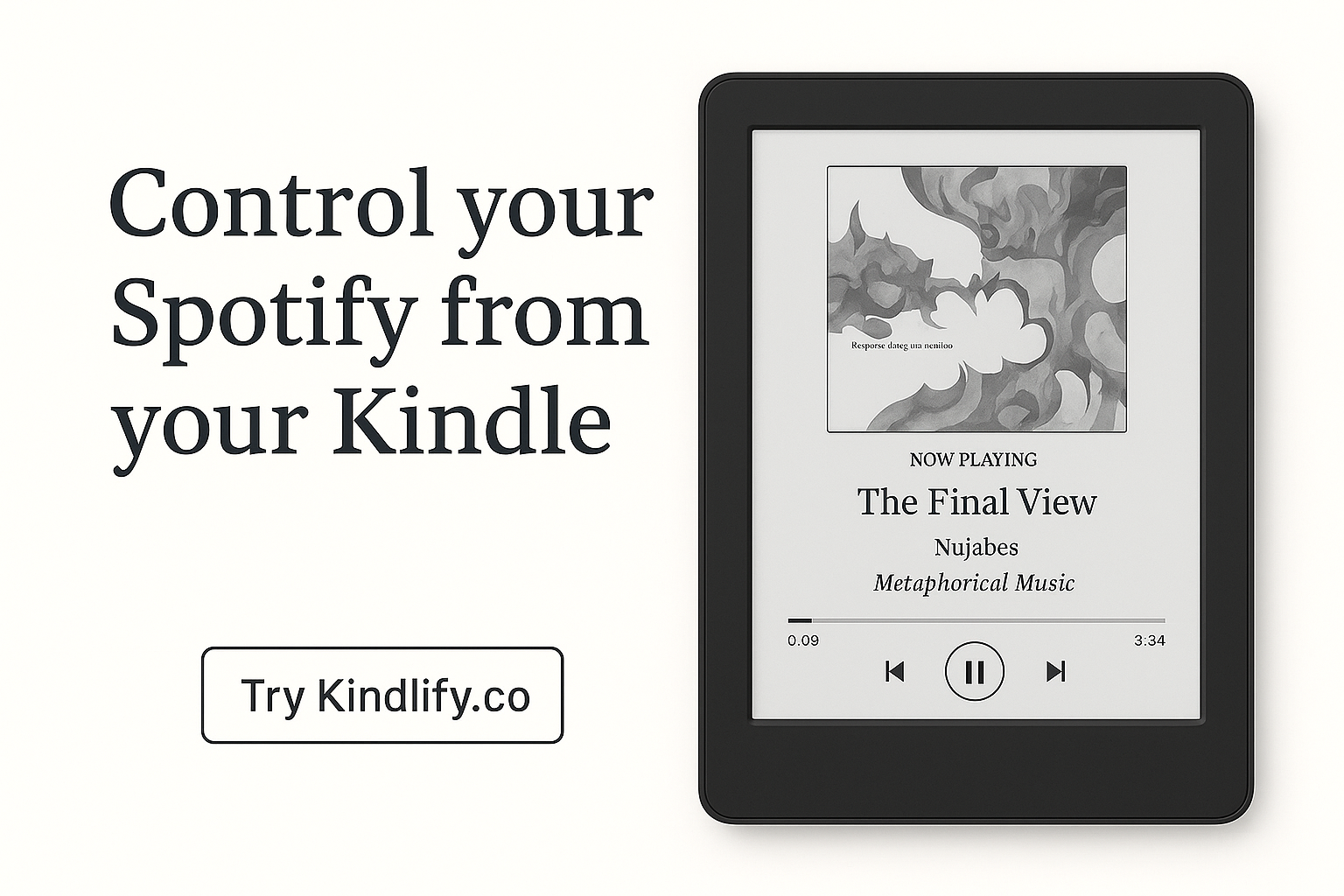 Kindlify - Spotify on Kindle | Minimalist Spotify Reader